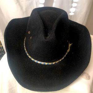WESTERN EXPRESS INC. black cowboy hat. Size 6 7/8.